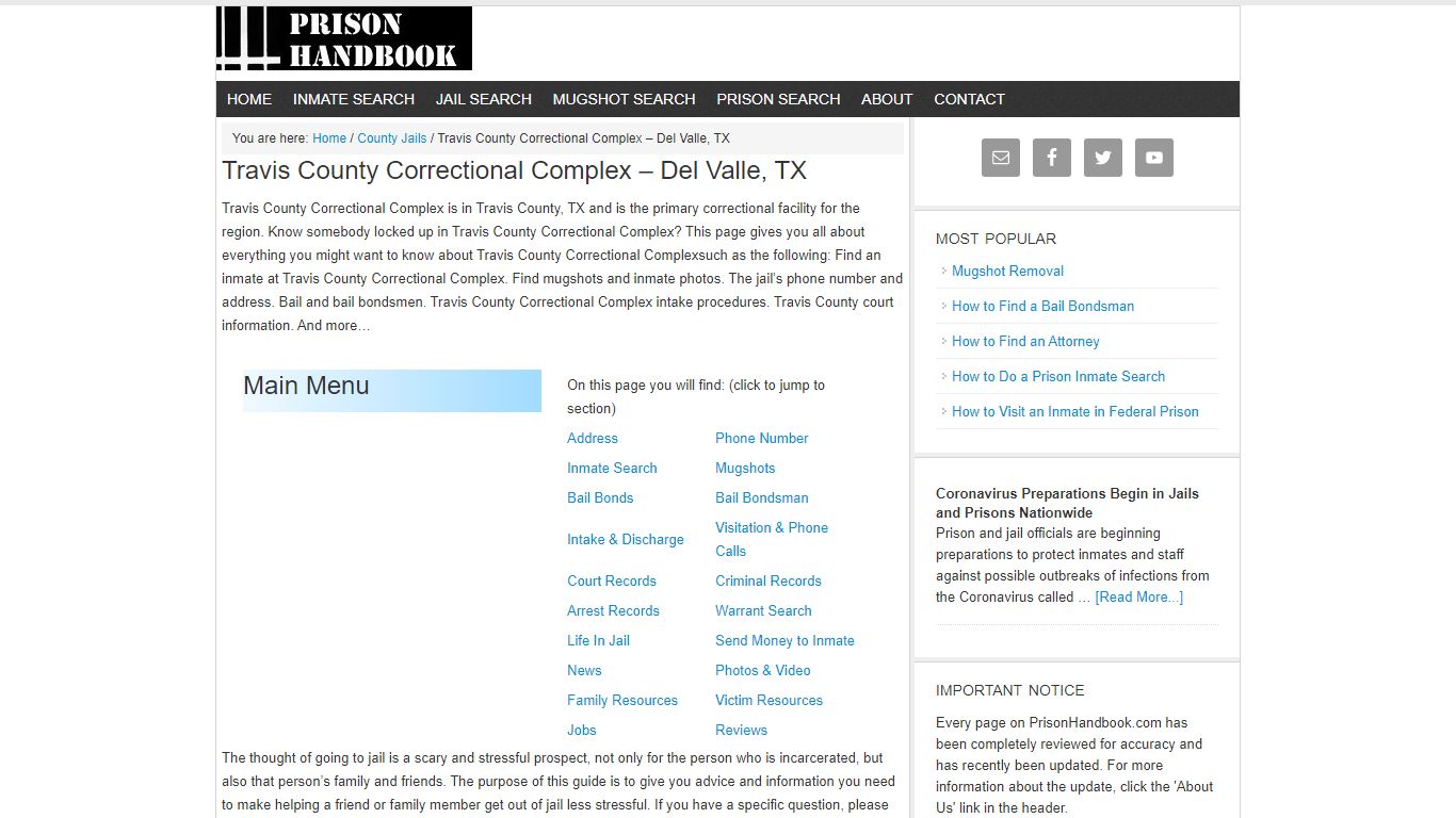 Travis County Correctional Complex – Del Valle, TX